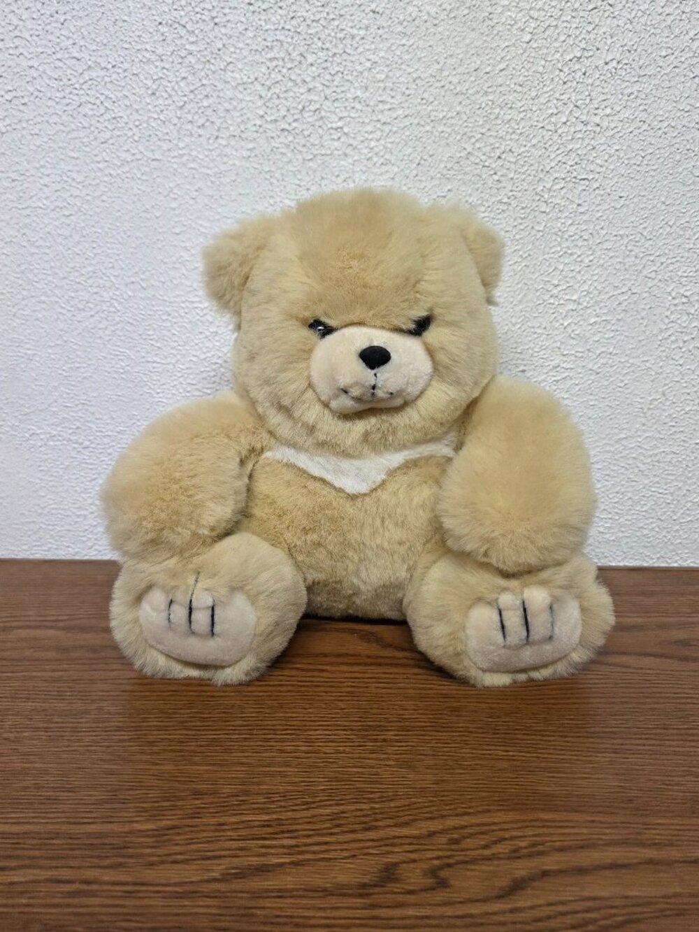 Vintage 1990s Plush America Wego 12" Tan Colored Teddy Bear Stuffed Animal